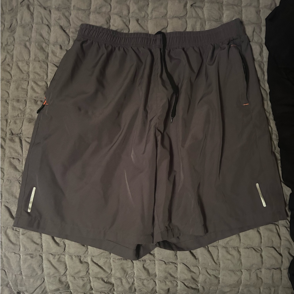 Grey gym shorts